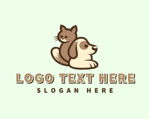 Kitten Puppy Pets Logo