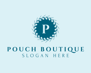 Leaf Wreath Boutique logo design