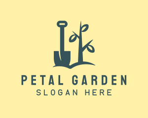 Soil Plant Shovel  logo design