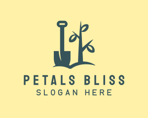 Soil Plant Shovel  logo design