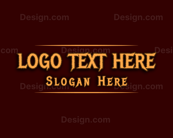 Caribbean Pirate Text Logo