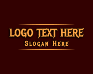 Caribbean Pirate Text logo