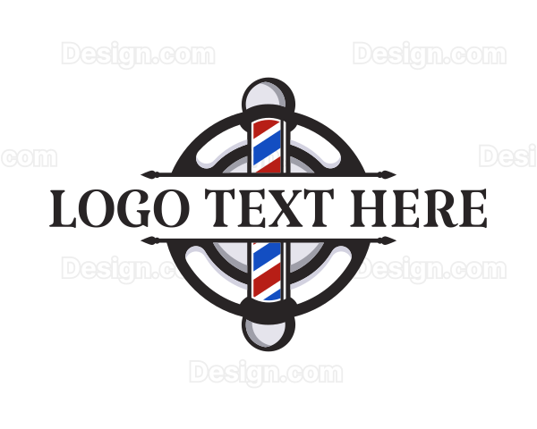 Masculine Barber Signage Logo