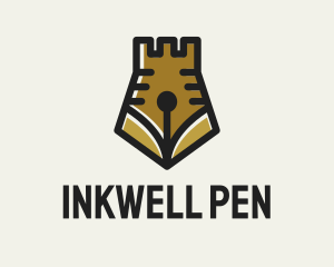 Castle Pen Crown logo design