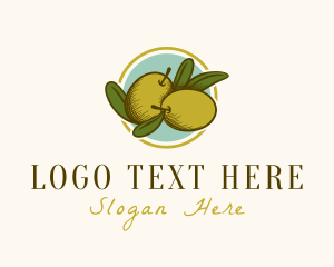 Organic Olive Fruit logo design