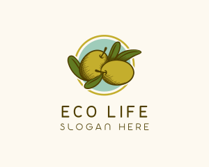 Organic Olive Fruit logo design