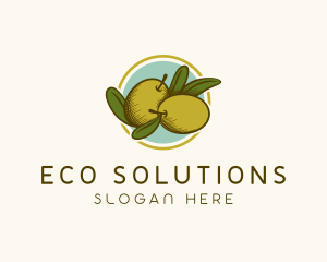 Organic Olive Fruit logo design