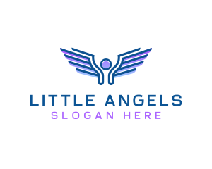 Angel Wings Halo logo design