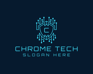 Cyber Security Circuit logo design