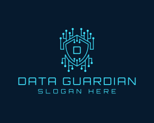 Cyber Security Circuit logo design