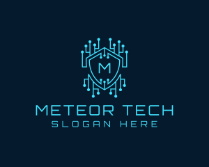 Cyber Security Circuit logo design