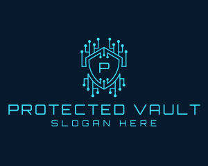 Cyber Security Circuit logo design