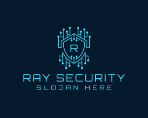 Cyber Security Circuit logo design