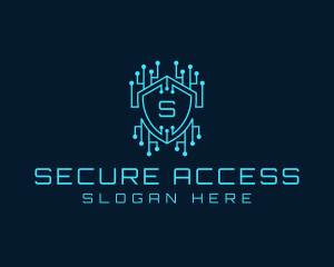 Cyber Security Circuit logo design