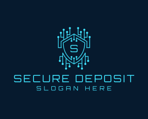 Cyber Security Circuit logo design