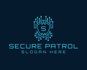 Cyber Security Circuit logo design