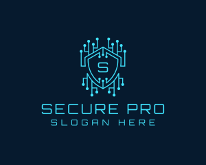 Cyber Security Circuit logo design