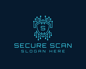 Cyber Security Circuit logo design