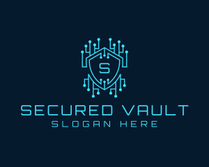 Cyber Security Circuit logo design