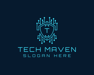 Cyber Security Circuit logo design