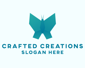 Butterfly Wings Origami logo design