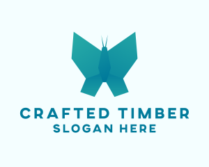 Butterfly Wings Origami logo design