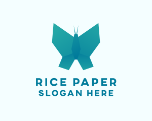 Butterfly Wings Origami logo design