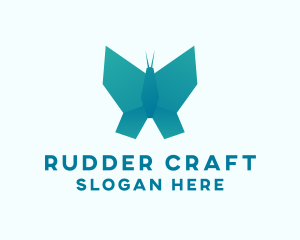 Butterfly Wings Origami logo design