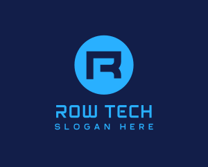 Digital Tech Letter R logo design