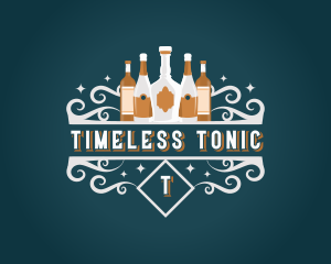 Wine Liquor Bottle Ornament logo