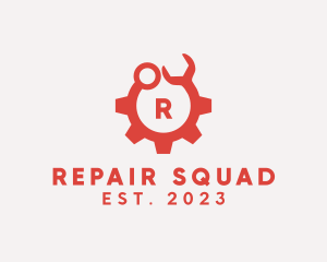 Industrial Gear Repair Mechanic logo design