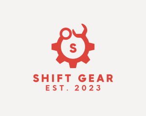 Industrial Gear Repair Mechanic logo design