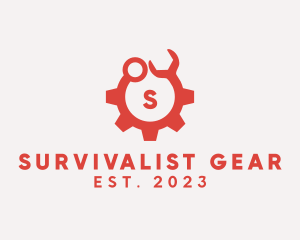 Industrial Gear Repair Mechanic logo design