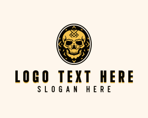 Indie - Tribal Skull Tattoo logo design