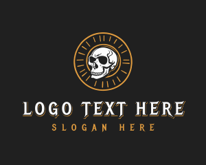 Halloween Dead Skull logo