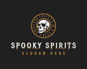 Halloween Dead Skull logo design