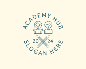Children School Pencils logo design