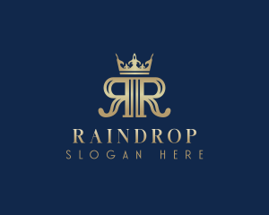 Royal Crown Letter R logo design