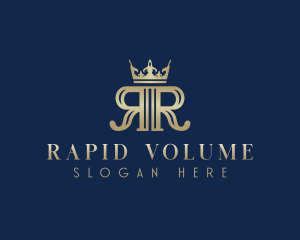 Royal Crown Letter R logo design