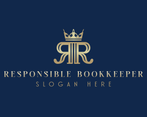 Royal Crown Letter R logo design