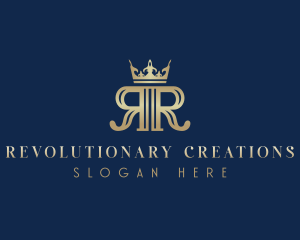 Royal Crown Letter R logo design