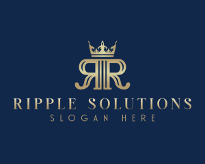 Royal Crown Letter R logo design