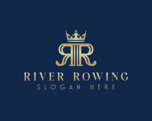 Royal Crown Letter R logo design