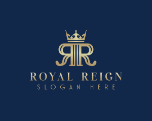 Royal Crown Letter R logo design