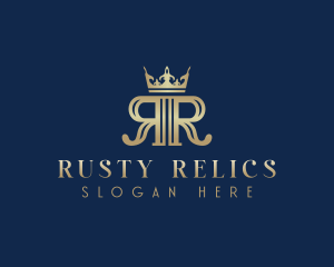 Royal Crown Letter R logo design