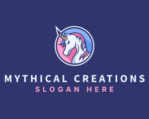 Unicorn Mythical Creature logo design