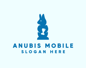 Blue Rabbit Cellphone  logo design