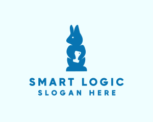 Blue Rabbit Cellphone  logo design