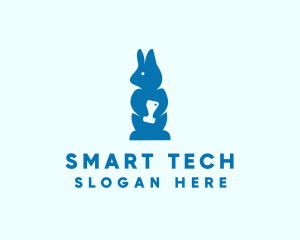 Blue Rabbit Cellphone  logo design