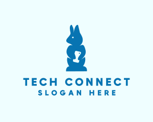 Blue Rabbit Cellphone  logo design